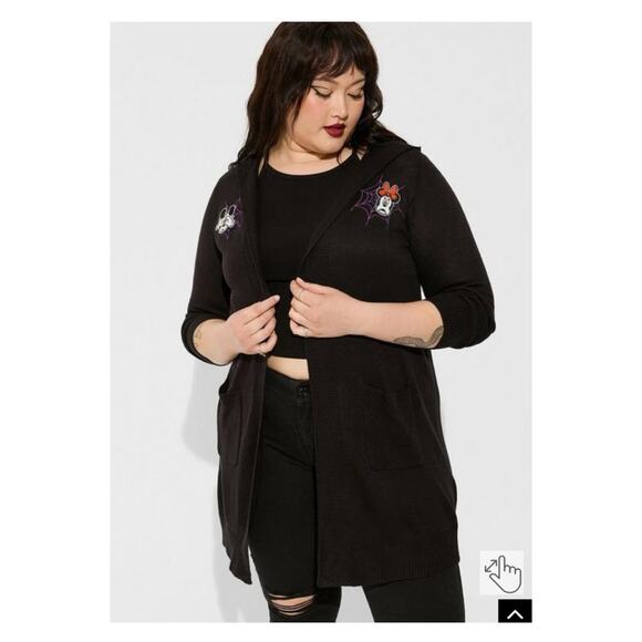 Torrid Black Disney Mickey&Minnie Halloween Cardigan Sz.4 NWT - Picture 1 of 9